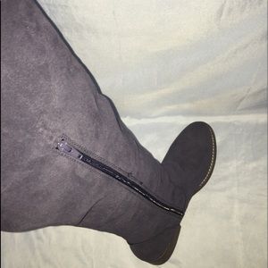 Malya Wc, Navy Blue tall/over the knee boots.